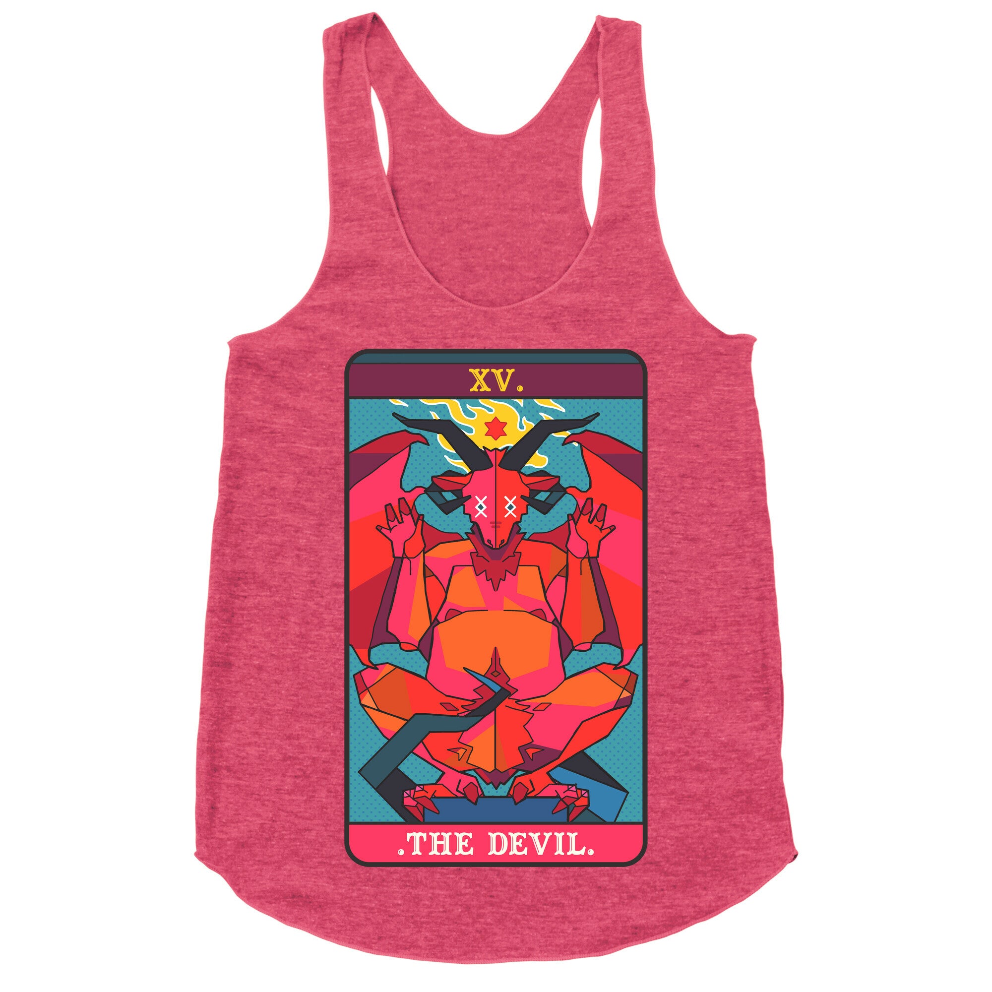 Devil Tarot Card Racerback Tank